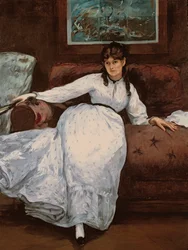 El Descanso, retrato de Berthe Morisot (1841-95), 1870